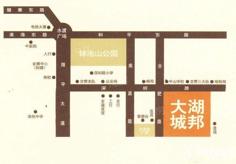 大湖城邦·花苑位置图
