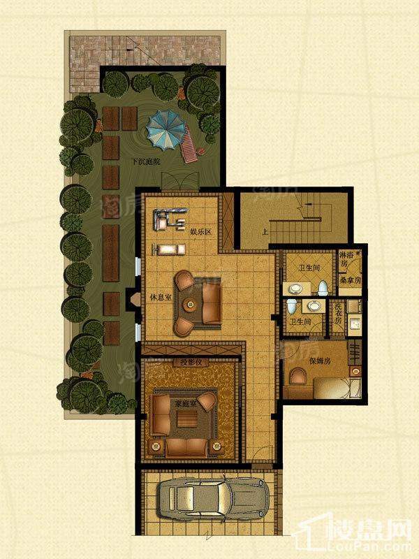 别墅C户型地下层