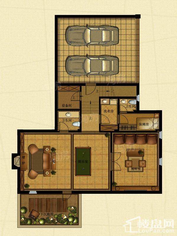 别墅F户型地下层