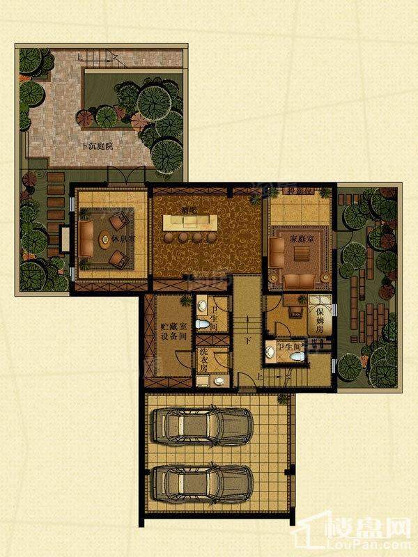 别墅E户型地下层