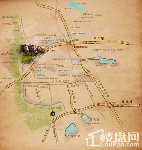 香江别墅位置图