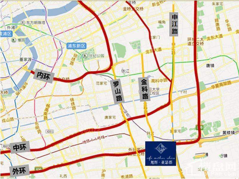 旭辉亚瑟郡位置图