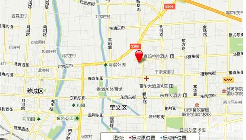 潍坊中心位置图