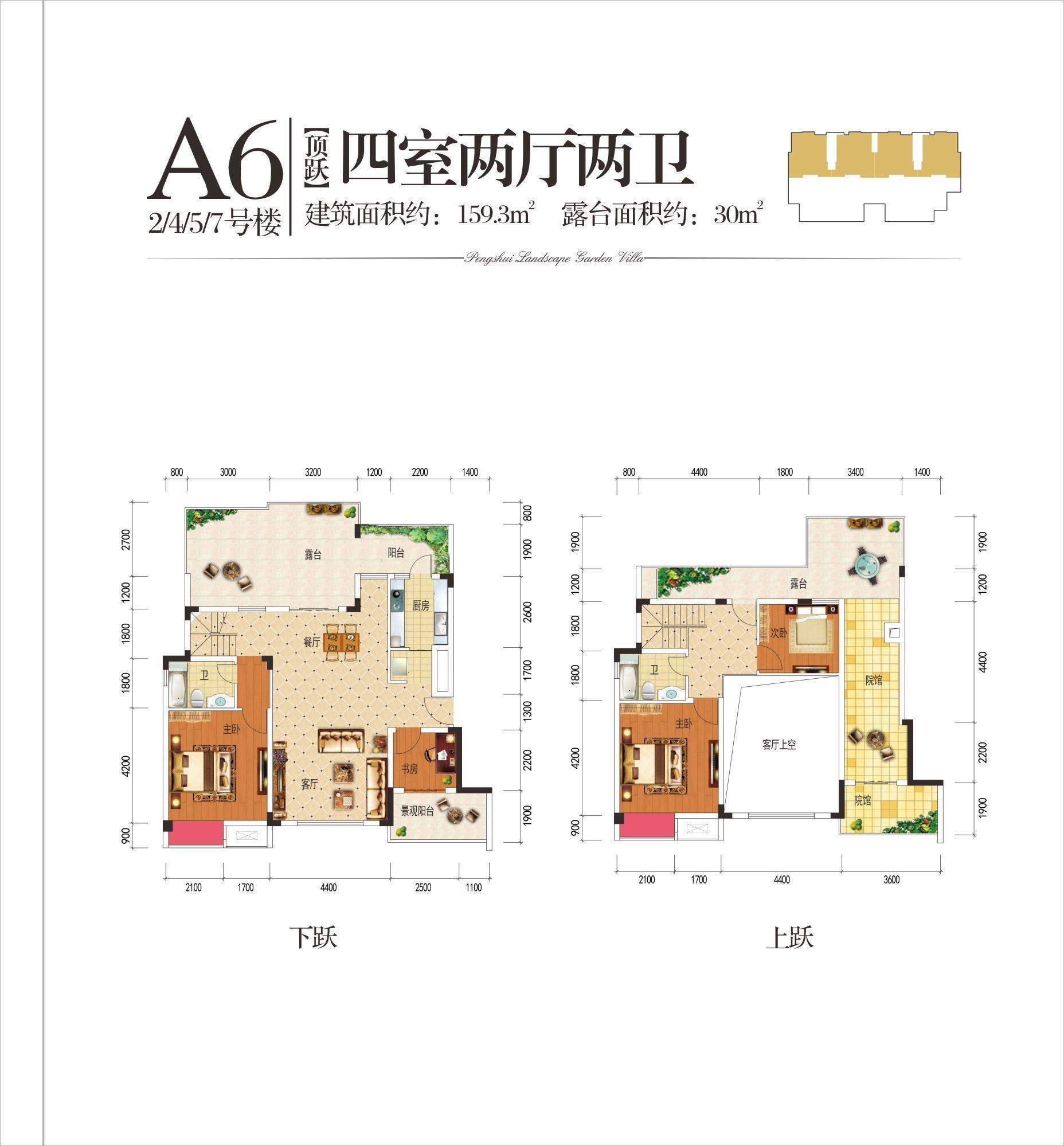 2/4/5/7号楼A6户型