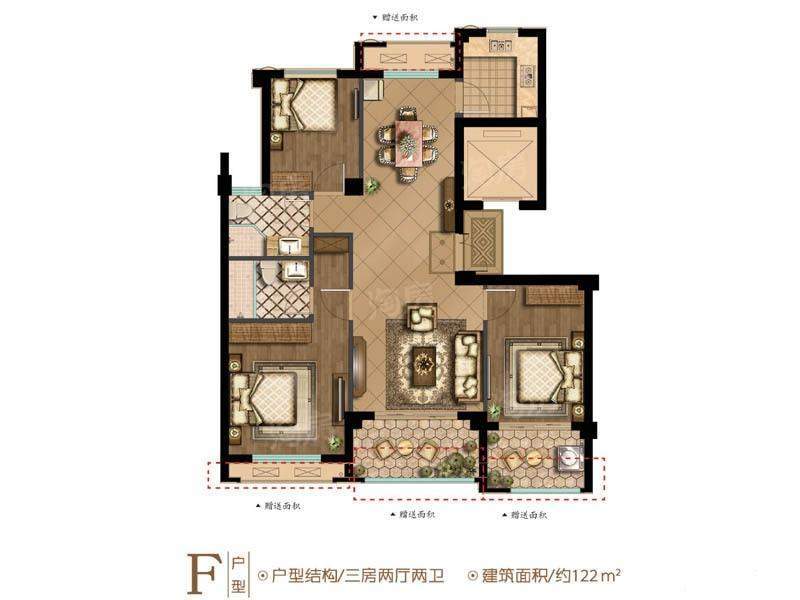 新中宇维萨公馆3室2厅2卫