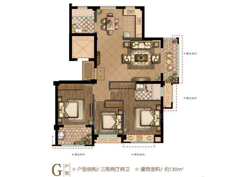 新中宇维萨公馆3室2厅2卫