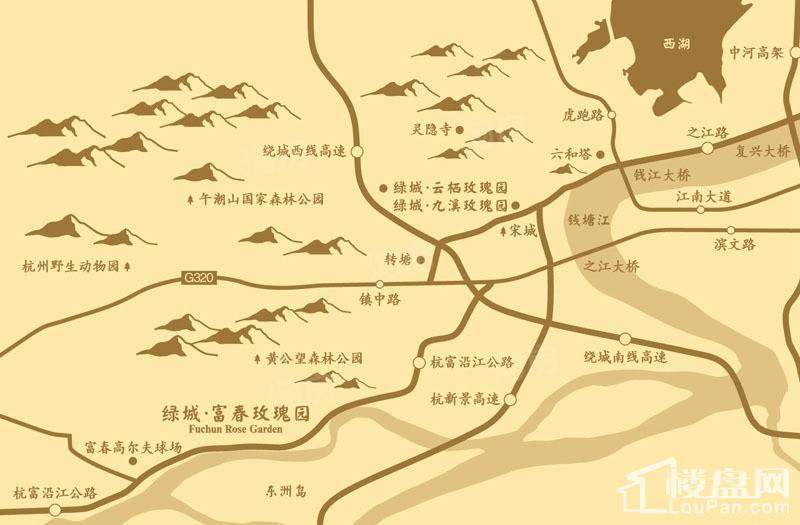绿城富春玫瑰园位置图