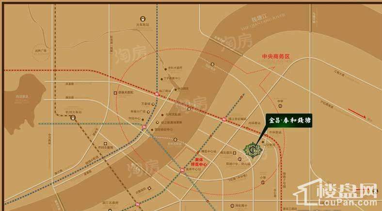 金昌春和钱塘位置图