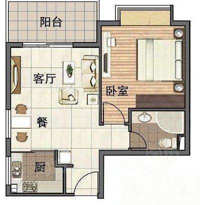 男爵公馆1室2厅1卫