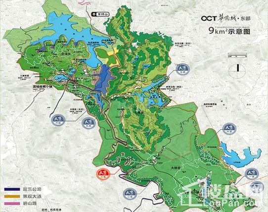 东部华侨城天麓位置图