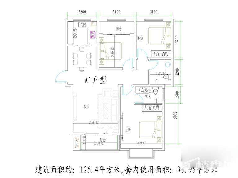 锦尚新城3室2厅2卫