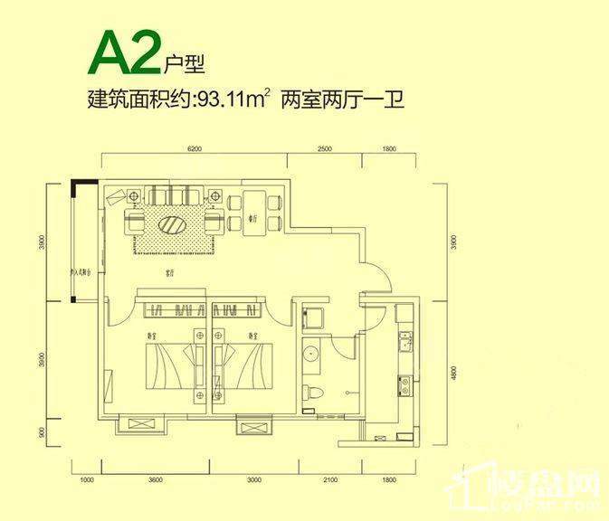 林河春天2室2厅1卫