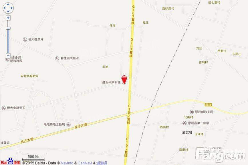 建业平原新城位置图