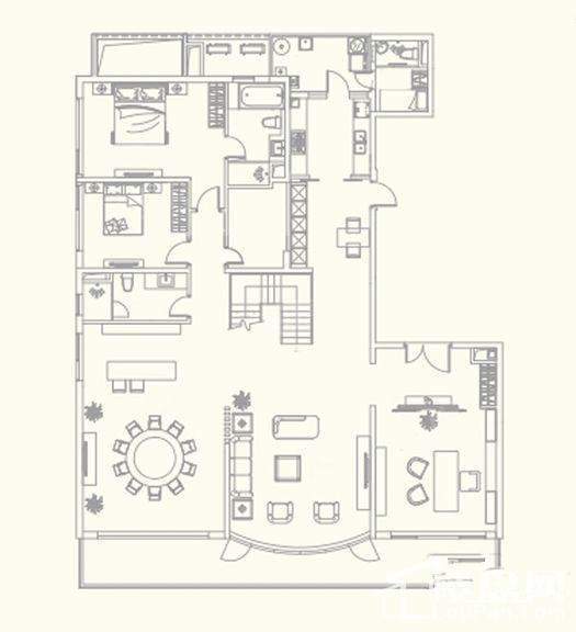 2座1801单元复式（下）户型