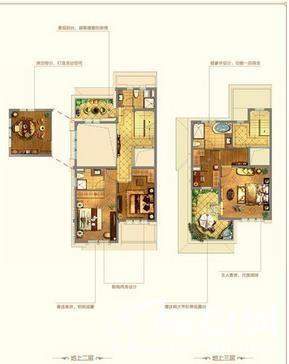 联排C户型地上二、三层