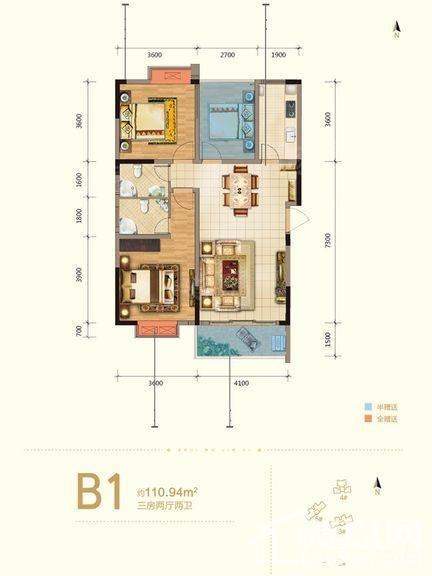 水墨林溪B1户型图