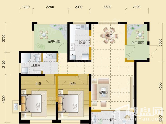 北城世纪城2室2厅1卫