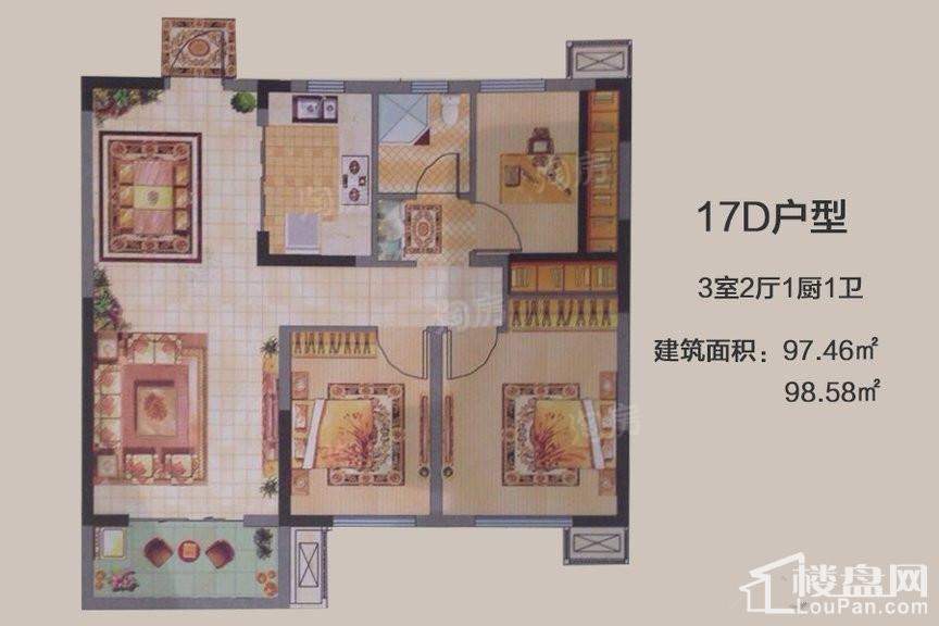 中建·昆明澜庭3室2厅1卫