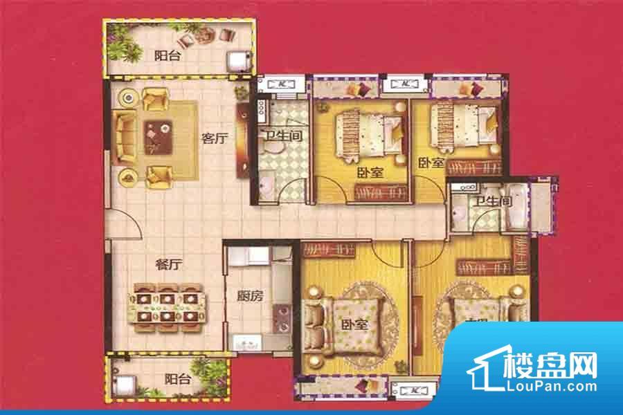 美的花湾城实景图