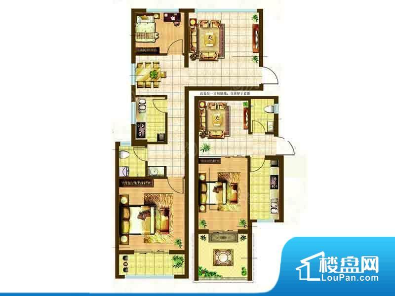 蓝天城市广场实景图