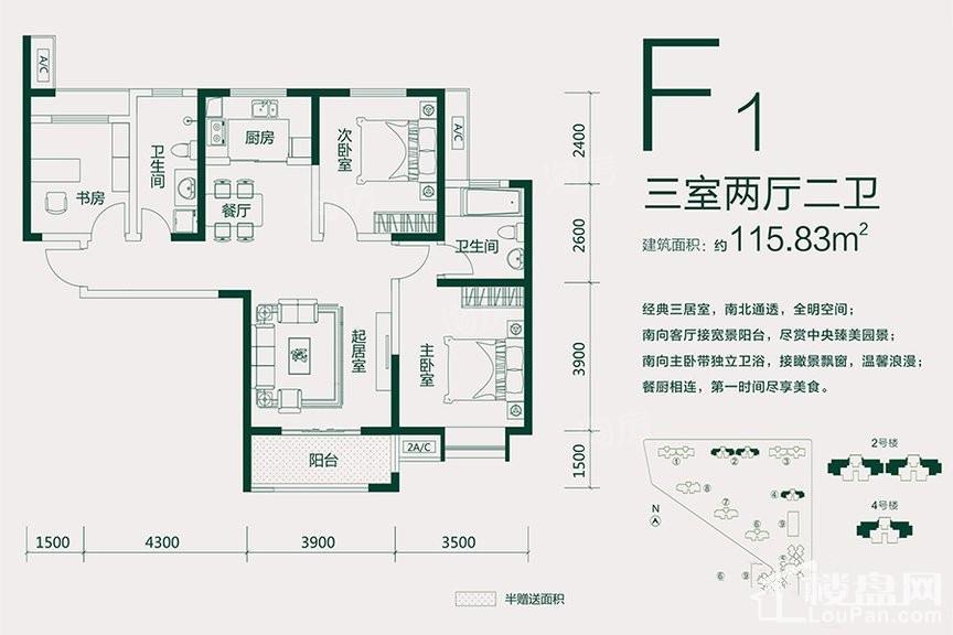 五街区2/4#F1户型