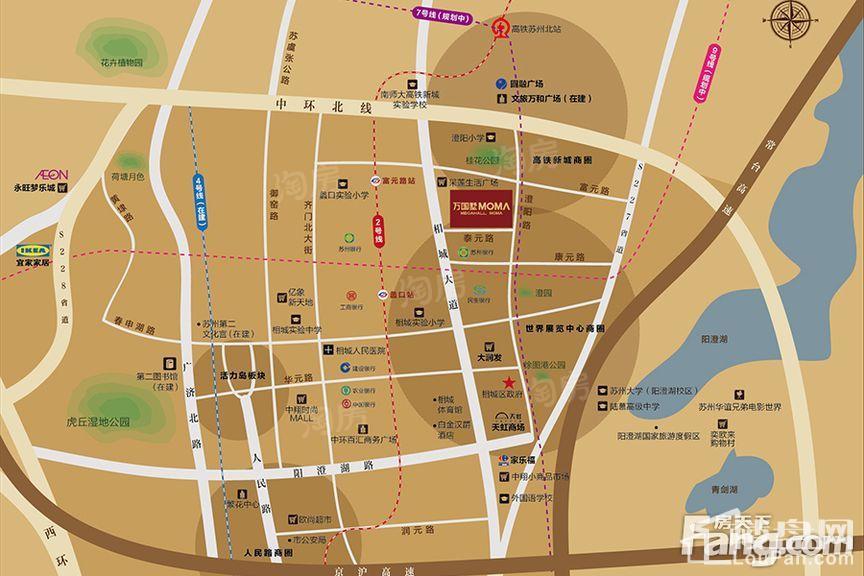 当代万国墅ΜΟΜΛ位置图