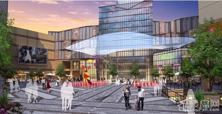 绿宝广场步行街效果图