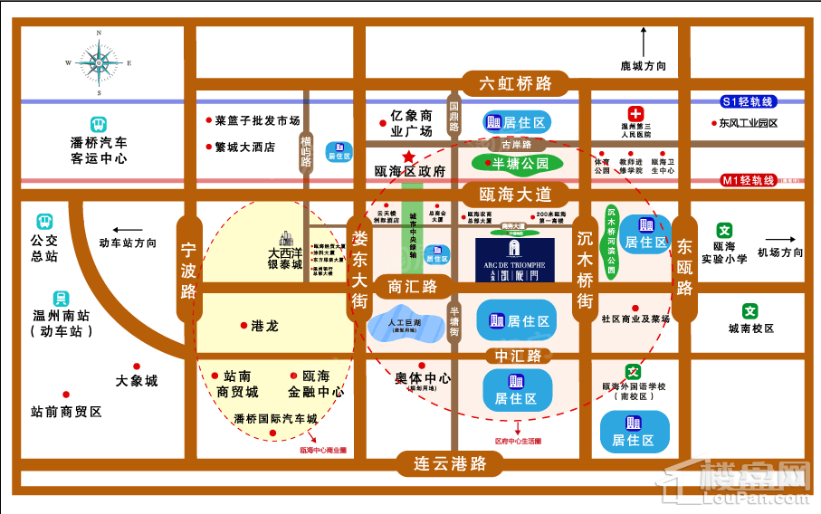 大发·凯旋门位置图