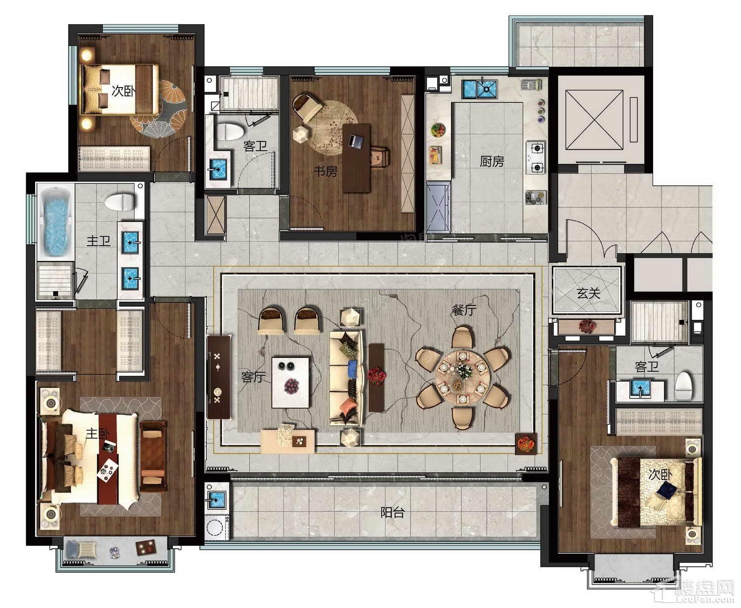 龙湖·天琅4室2厅3卫