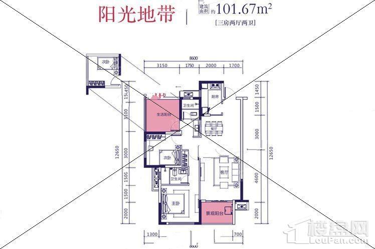阳光地带101平户型