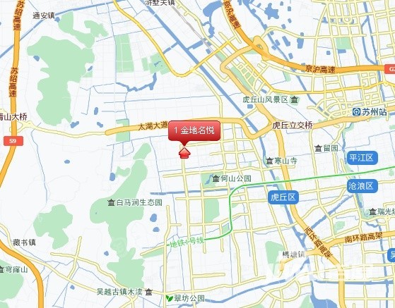 金地名悦位置图