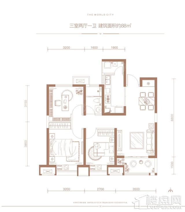 88平户型