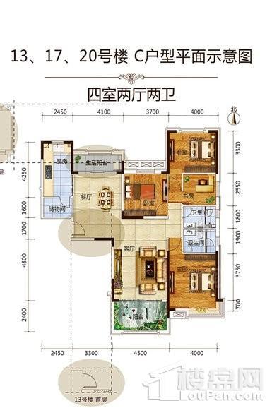 13、17、20号楼标准层C户型