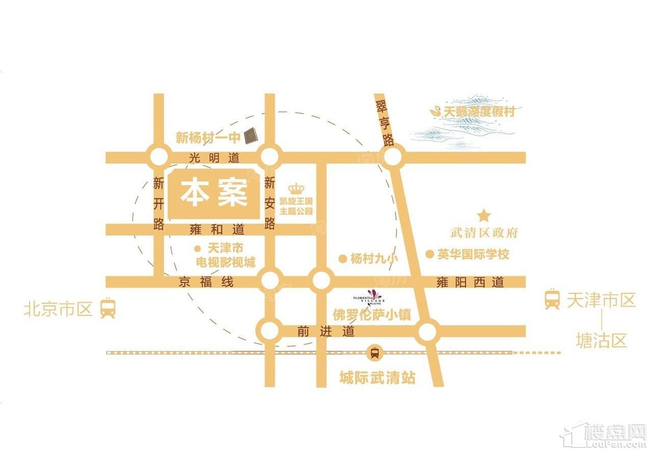 经纬城市绿洲武清二期位置图
