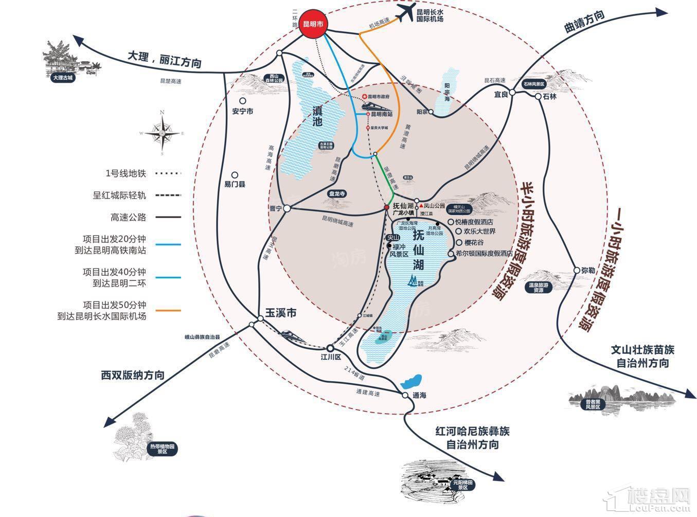 抚仙湖·广龙小镇位置图