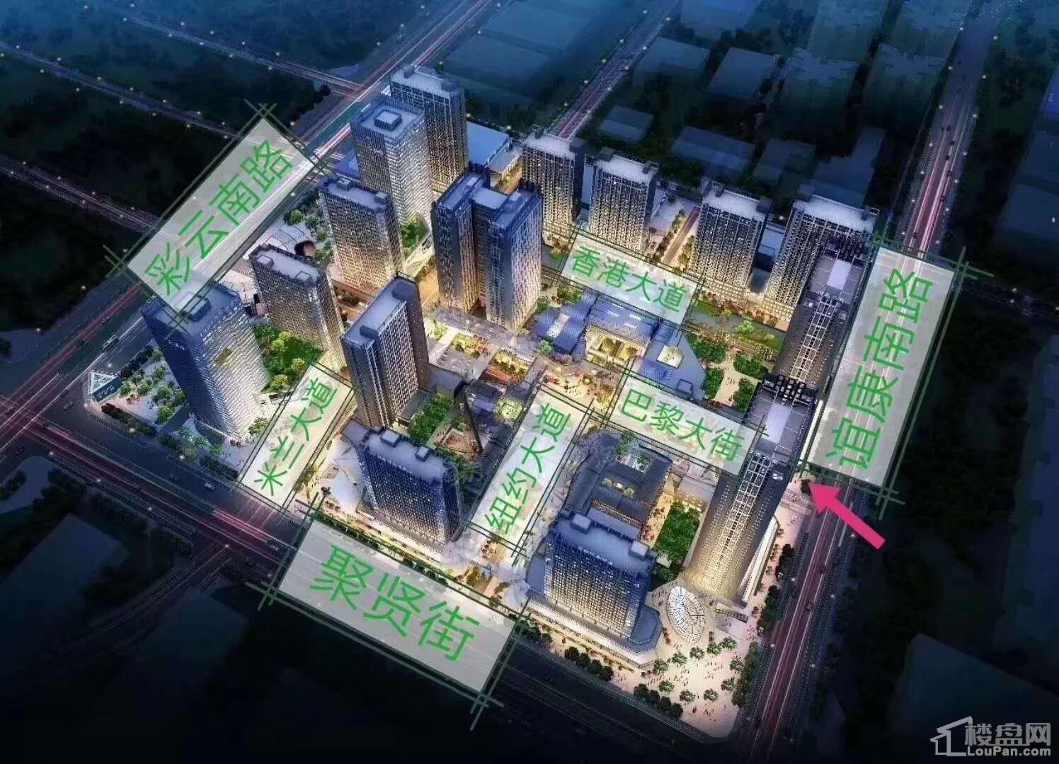 涌鑫哈佛中心实景图