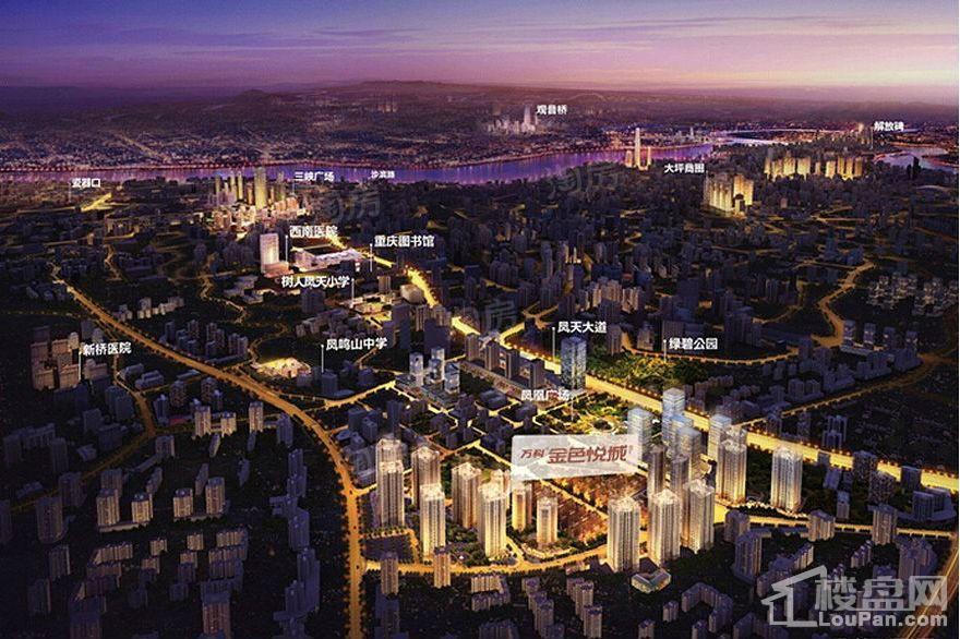 万科金色悦城商业金街效果图
