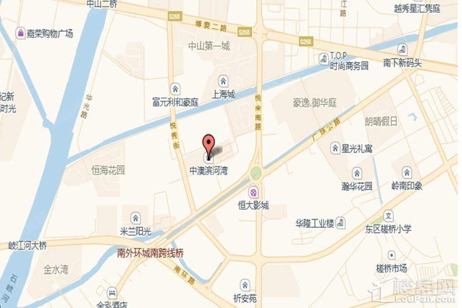 中澳滨河湾位置图