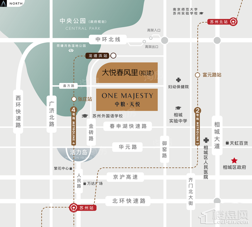 中粮天悦悦茏雅苑位置图