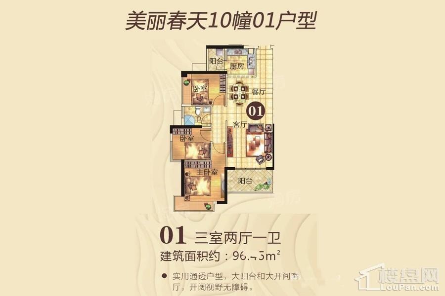 美林春天户型图 10幢01户型