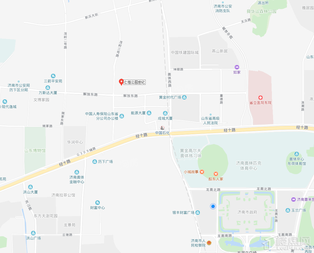 仁恒公园世纪位置图